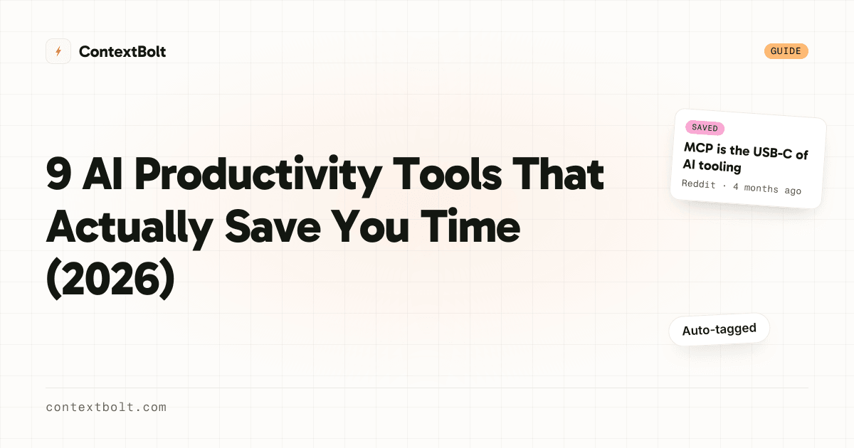 9 AI Productivity Tools That Actually Save You Time (2026)